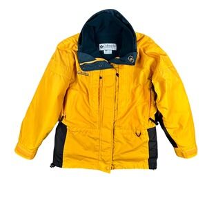 Columbia Liberty Ridge Jacket Womens‎ M Yellow Vintage Fleece Lined Winter Coat